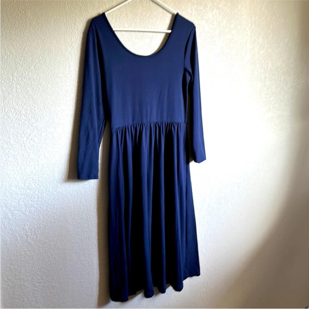 Navy Blue Midi Dress